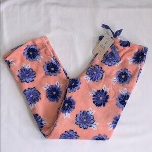 New Women's Plush Fleece Floral Pajamas Pants PJs